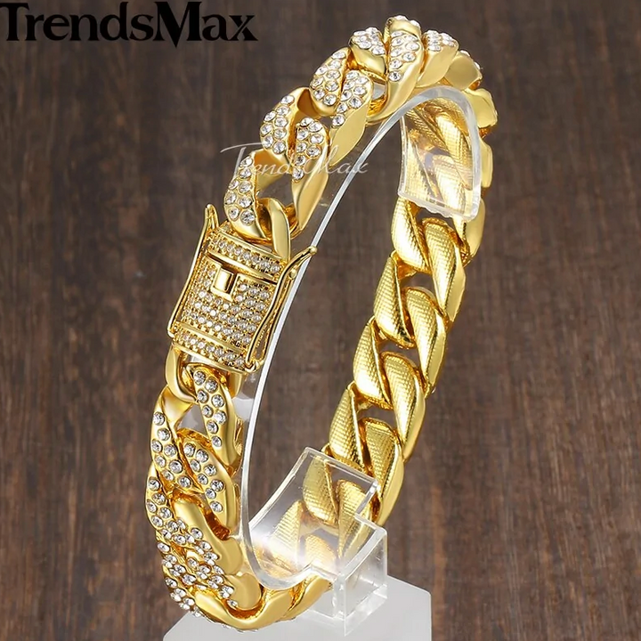 Miami Gold Curb Cuban Bracelet - My Store