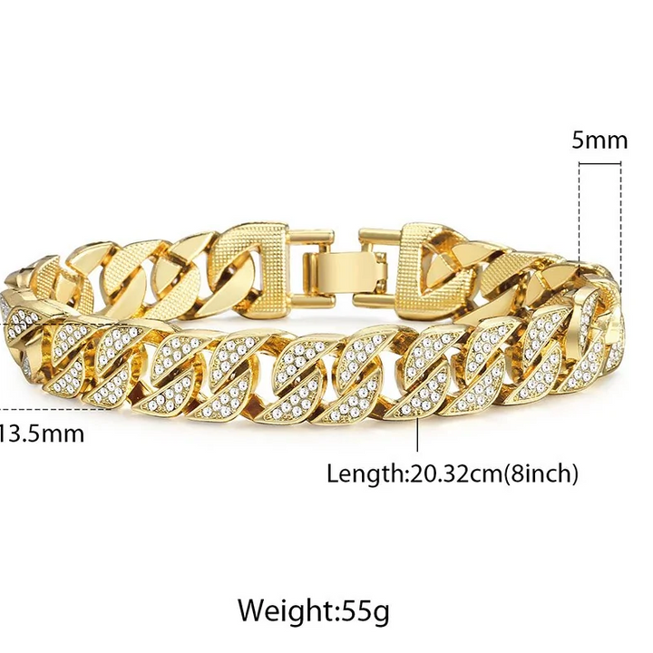 Miami Gold Curb Cuban Bracelet - My Store