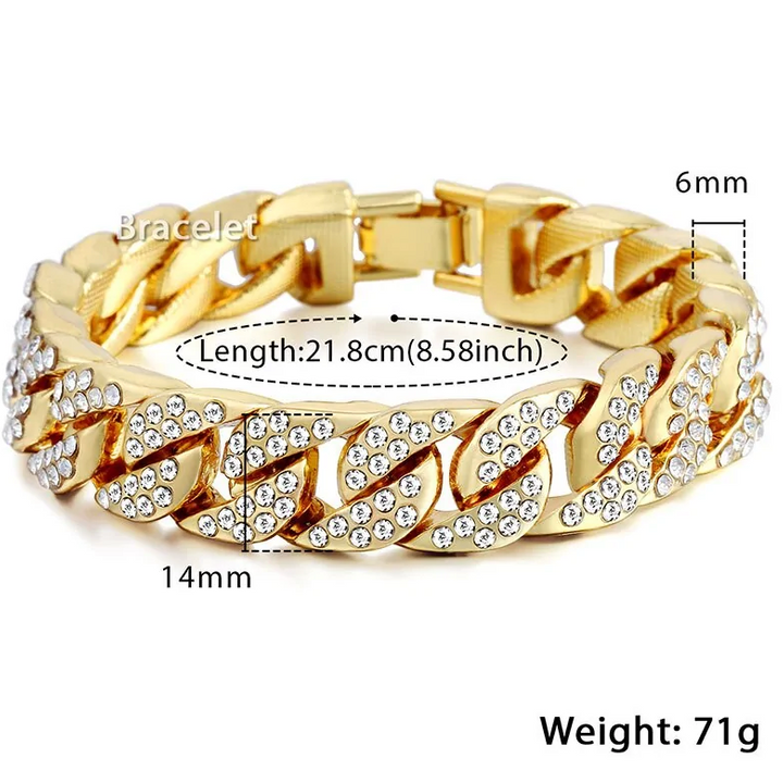 Miami Gold Curb Cuban Bracelet - My Store