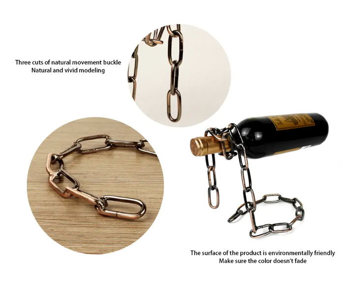 Magic Iron Chain Wine Bottle Holder - My Store